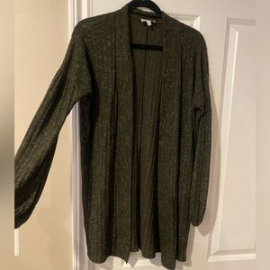 LUCKY BRAND sage green open cardigan